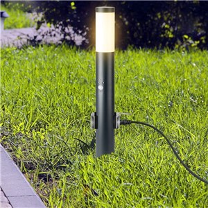 Słupek ogrodowy V-TAC 60CM E27 szary czujnik ruchu gniazda VT-838-60