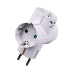 Rozgałęźnik 3x 3-stronny 10/16A 250V V-TAC biały VT-1008