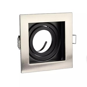 Oczko V-TAC aluminiowe GU10 kwadrat satyna/czarne VT-781SQ-SN