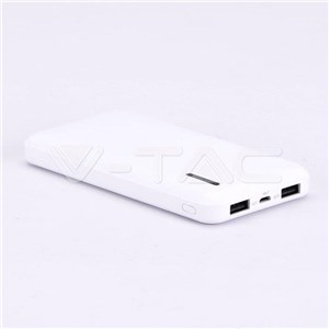 Power Bank V-TAC 10000mAh Super Slim Biały Lithium Polymer VT-3518