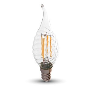 Żarówka LED V-TAC 4W Filament E14 Twist Świeczka Płomyk VT-1995 2700K 400lm