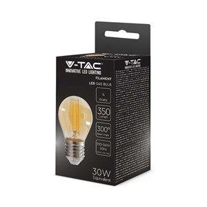 Żarówka LED V-TAC 4W Filament E27 G45 Bursztyn VT-1957 2200K 350lm