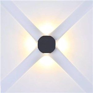 Kinkiet Ścienny V-TAC 4W LED Czarny Okrągły IP65 VT-834-B 3000K 428lm