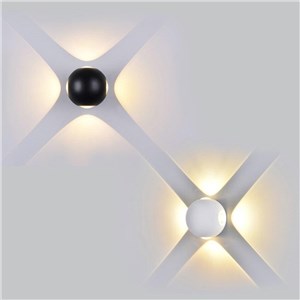 Kinkiet Ścienny V-TAC 4W LED Czarny Okrągły IP65 VT-834-B 3000K 428lm