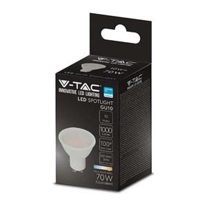 Żarówka LED V-TAC SAMSUNG CHIP GU10 10W 100st VT-271 4000K 1000lm 5 Lat Gwarancji