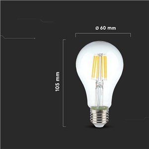 Żarówka LED V-TAC 10W Filament E27 A67 VT-1981 6500K 1055lm