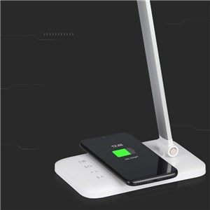 Lampka Biurkowa V-TAC 7W 3w1 Indukcja Zmiana Barwy Biała VT-1027 2700K-6500K 400lm