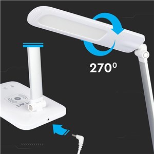 Lampka Biurkowa V-TAC 7W 3w1 Indukcja Zmiana Barwy Biała VT-1027 2700K-6500K 400lm