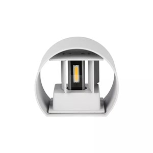 Oprawa ścienna 6W V-TAC góra dół regulowana biały okrągły IP65 BRIDGELUX VT-756-W 3000K 700lm