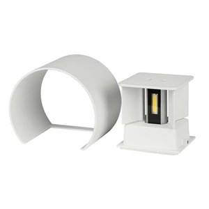 Oprawa ścienna 6W V-TAC góra dół regulowana biały okrągły IP65 BRIDGELUX VT-756-W 3000K 700lm
