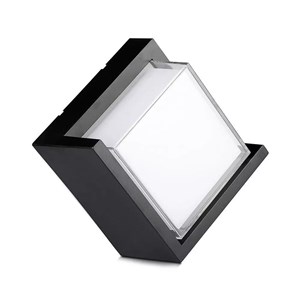 Oprawa Ścienna V-TAC 12W LED IP65 Czarny Kwadrat VT-827 3000K 1160lm