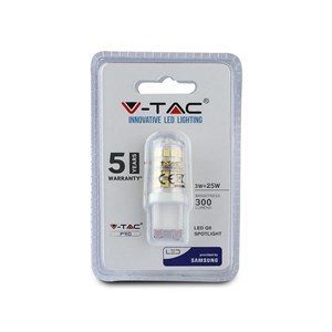 Żarówka LED V-TAC SAMSUNG CHIP 3W G9 VT-204 3000K 330lm 5 Lat Gwarancji