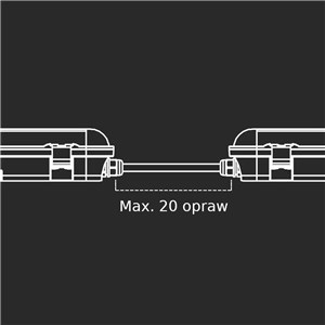 Oprawa hermetyczna LED V-TAC SAMSUNG CHIP M-series 36W 120cm układ awaryjny VT-120136E 4000K 4320lm 3 lata gwarancji