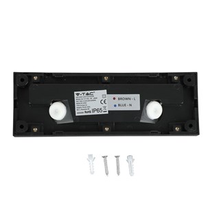 Oprawa Schodowa 3W LED V-TAC Czarna Prostokąt 230V IP65 VT-1162 4000K 110lm