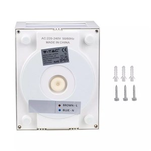 Oprawa ścienna V-TAC 12W LED IP65 biała VT-822 4000K 1350lm