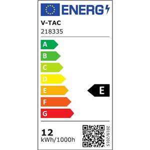 Oprawa ścienna V-TAC 12W LED IP65 biała VT-822 4000K 1350lm
