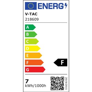 Oprawa Ścienna V-TAC 7W LED Czarna Okrągła IP65 VT-831 3000K 610lm