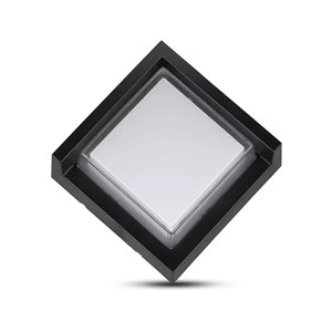 Oprawa Ścienna V-TAC 7W LED Czarna Kwadrat IP65 VT-831 3000K 670lm