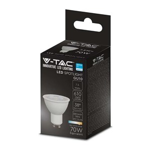 Żarówka LED V-TAC SAMSUNG CHIP GU10 7,5W 38st VT-291 4000K 610lm 5 Lat Gwarancji