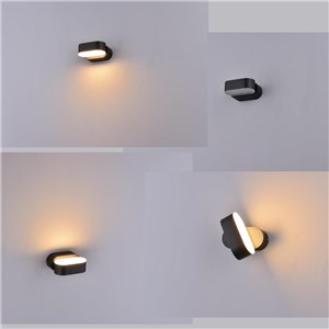Kinkiet ścienny V-TAC 6W LED czarny IP65 obrotowy 350st VT-816 3000K 722lm