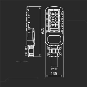 Oprawa Uliczna LED V-TAC SAMSUNG CHIP 30W Soczewki 110st 135Lm/W VT-34ST 6500K 4050lm 5 Lat Gwarancji