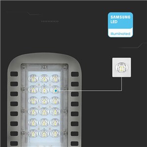 Oprawa Uliczna LED V-TAC SAMSUNG CHIP 30W Soczewki 110st 135Lm/W VT-34ST 6500K 4050lm 5 Lat Gwarancji