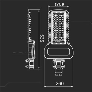 Oprawa Uliczna LED V-TAC SAMSUNG CHIP 100W Soczewki 110st 135Lm/W VT-104ST 4000K 13500lm 5 Lat Gwarancji