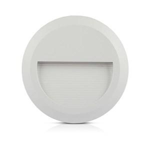 Oprawa schodowa 2W LED V-TAC biała okrągła 230V IP65 VT-1142 3000K 80lm