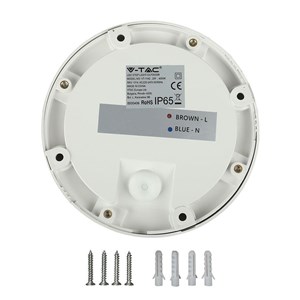 Oprawa schodowa 2W LED V-TAC biała okrągła 230V IP65 VT-1142 3000K 80lm