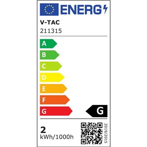 Oprawa schodowa 2W LED V-TAC biała okrągła 230V IP65 VT-1142 3000K 80lm