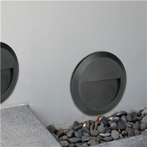 Oprawa schodowa 2W LED V-TAC czarna okrągła 230V IP65 VT-1142 4000K 80lm