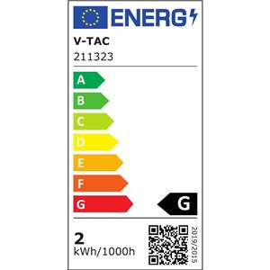 Oprawa Schodowa 2W LED V-TAC Czarna Kwadrat 230V IP65 VT-1152 3000K 70lm