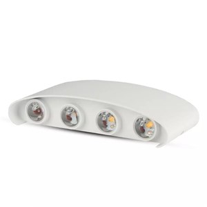 Oprawa Ścienna Góra Dół V-TAC 8W LED Biała IP54 VT-848 4000K 940lm