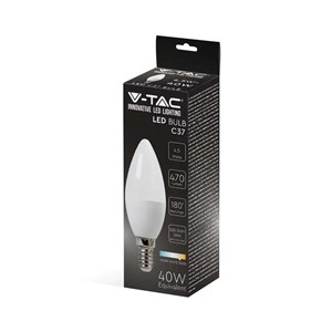 Żarówka LED V-TAC 4,5W E14 Świeczka VT-1855 3000K 470lm