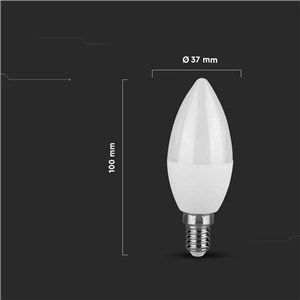 Żarówka LED V-TAC 3,7W E14 Świeczka VT-1818 3000K 320lm