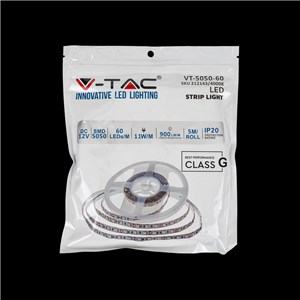 Taśma LED V-TAC SMD5050 300LED IP20 11W/m VT-5050 60-IP20-11 3000K 900lm