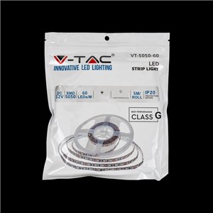 Taśma LED V-TAC SMD5050 300LED IP20 11W/m VT-5050 60-IP20-11 Kolor Niebieski