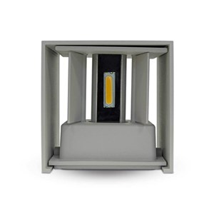Oprawa ścienna V-TAC 5W kinkiet góra dół regulowana szary kwadrat IP65 BRIDGELUX VT-759-G 3000K 700lm