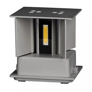 Oprawa ścienna V-TAC 5W kinkiet góra dół regulowana szary kwadrat IP65 BRIDGELUX VT-759-G 3000K 700lm