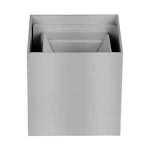 Oprawa ścienna V-TAC 5W kinkiet góra dół regulowana szary kwadrat IP65 BRIDGELUX VT-759-G 3000K 700lm