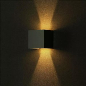 Oprawa ścienna V-TAC 5W kinkiet góra dół regulowana szary kwadrat IP65 BRIDGELUX VT-759-G 3000K 700lm