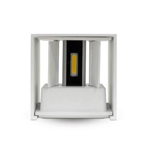 Oprawa Ścienna V-TAC 5W Kinkiet Góra Dół Regulowana Biały Kwadrat IP65 Bridgelux VT-759-W 4000K 700lm