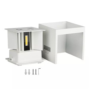 Oprawa Ścienna V-TAC 5W Kinkiet Góra Dół Regulowana Biały Kwadrat IP65 Bridgelux VT-759-W 4000K 700lm