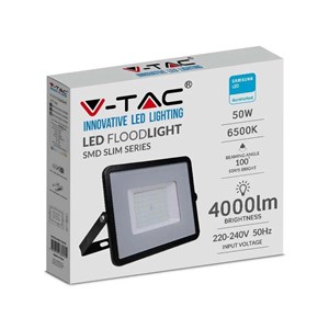 Naświetlacz LED V-TAC 50W SAMSUNG CHIP czarny VT-50 3000K 4000lm 5 lat gwarancji