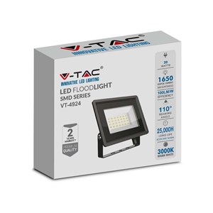Projektor LED V-TAC 20W SMD F-CLASS Czarny VT-4924-B 3000K 1650lm