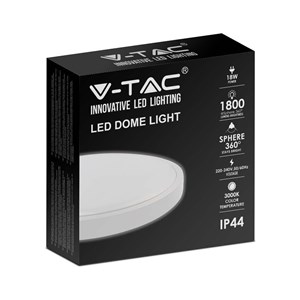 Plafon V-TAC 18W LED okrągły IP44 23cm biały VT-8618W-RD 4000K 1800lm