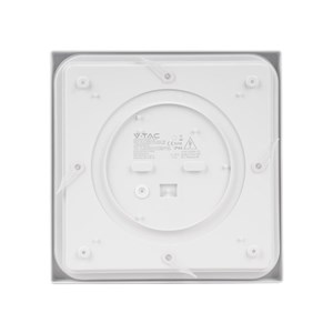 Plafon V-TAC 24W LED Kwadrat IP44 Czujnik Ruchu Mikrofalowy 30x30cm Biały VT-8624SW-SQ 4000K 2400lm