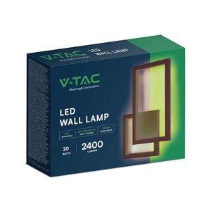 Kinkiet ścienny LED V-TAC 20W brąz corten VT-11120-C 3000K 2400lm