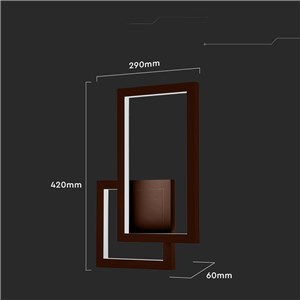 Kinkiet ścienny LED V-TAC 20W brąz corten VT-11120-C 3000K 2400lm