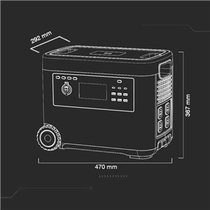 Magazyn Bank Energii V-TAC Generator D5 Powerbank 2016Wh 2000W (4000W Max) LiFePO4 VT-2002